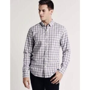 Bonobos Men’s Size Small Slim Fit Button Front Shirt Checked Long Sleeve Cotton